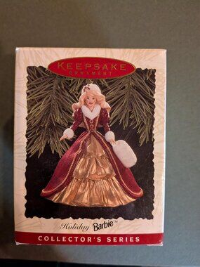 Hallmark Holiday Barbie Handcrafted 1996 Keepsake Christmas Ornament in box